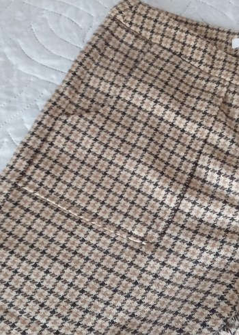 Kadın kareli Kumaş Pantolon - Görsel 4