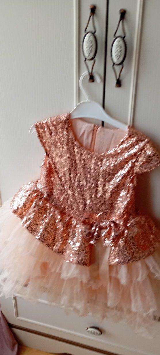 paletli kız çocuk elbisesi - Görsel 2