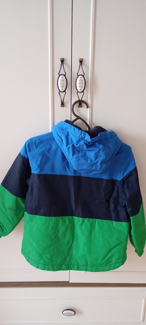 Erkek Çocuk Renkli Kapüşonlu mont mevsimlik mont - Görsel 3