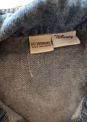 Kız Çocuk Mavi Baskılı Kot Ceket - Görsel 4