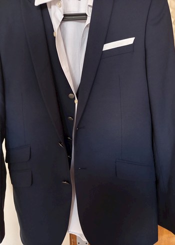 Düğmeli Modern Klasik Erkek Takım Elbise - Görsel 2