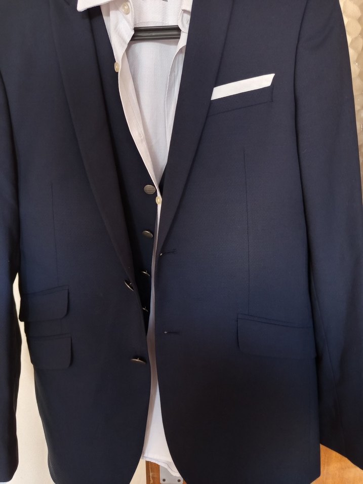 Düğmeli Modern Klasik Erkek Takım Elbise - Görsel 2