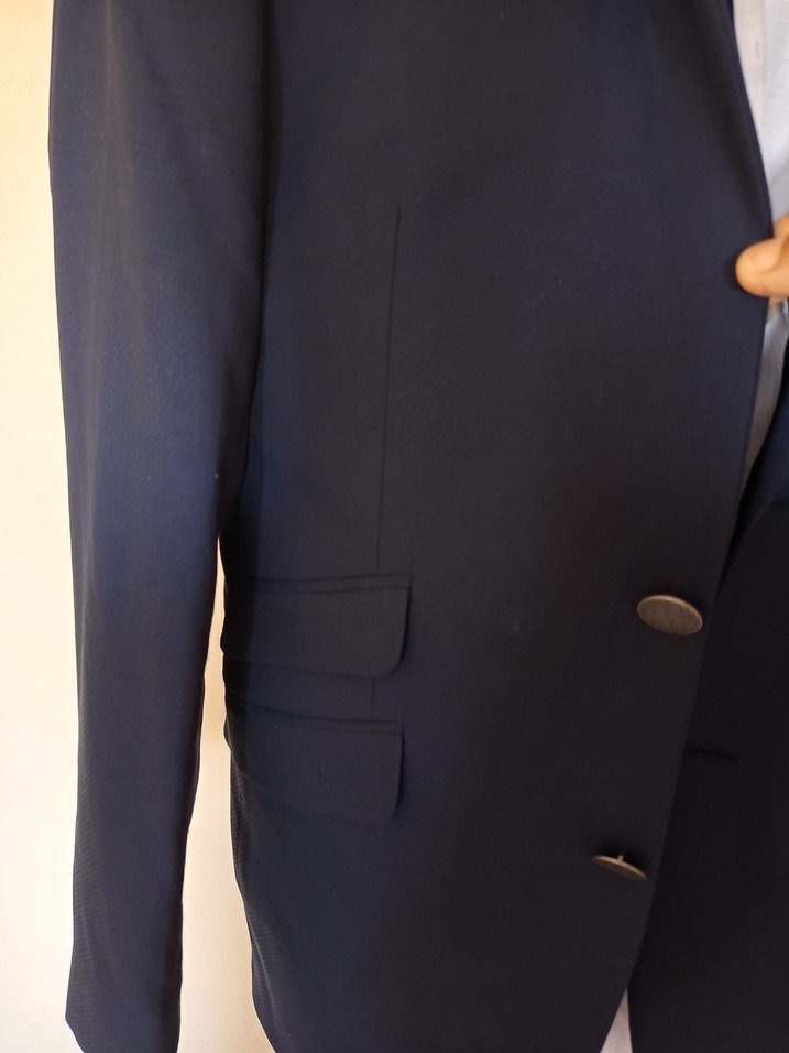 Düğmeli Modern Klasik Erkek Takım Elbise - Görsel 3