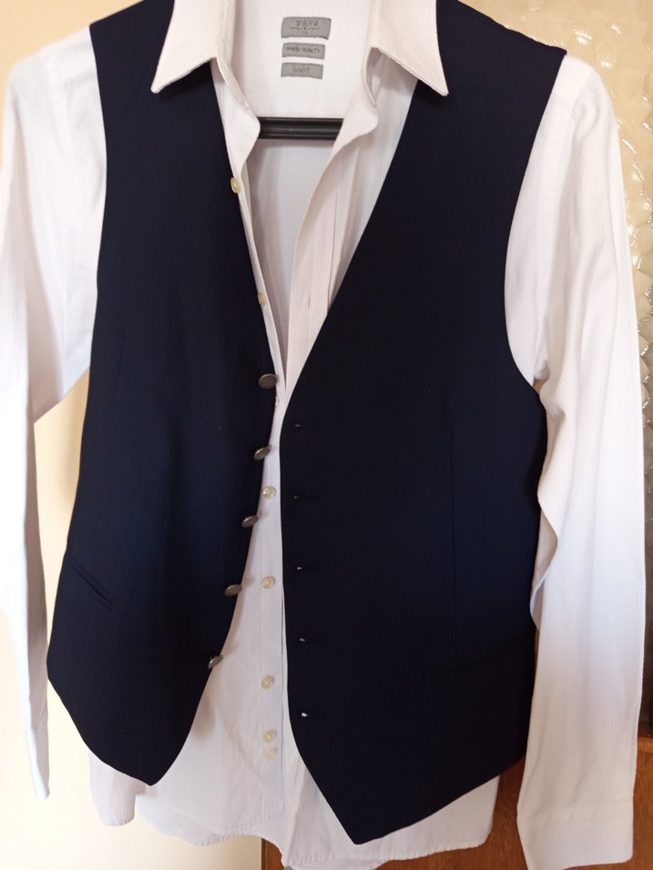 Düğmeli Modern Klasik Erkek Takım Elbise - Görsel 5