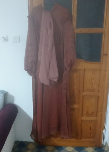 Kadın Bej Uzun Kollu Salaş Elbise