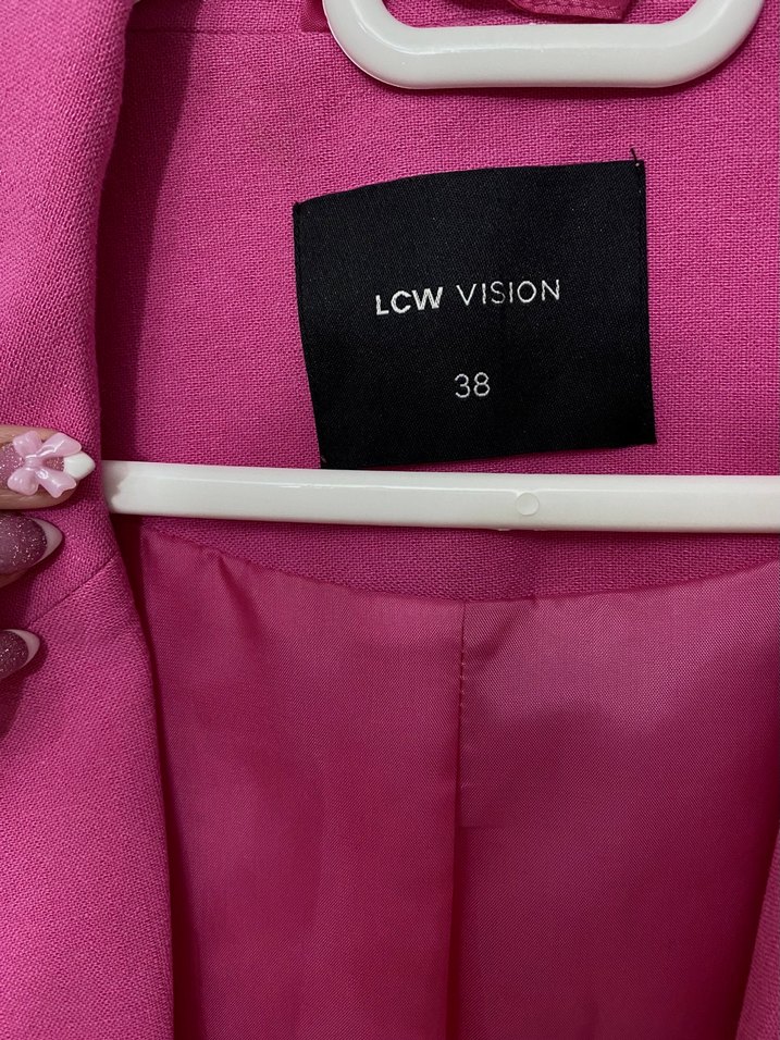 Pembe Kadın Blazer Ceket - Görsel 3