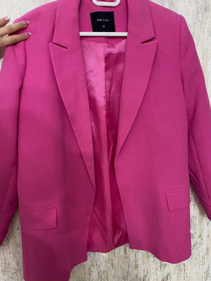 Pembe Kadın Blazer Ceket - Görsel 2