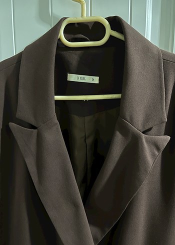 Kahverengi Düğmeli Kadın Blazer Ceket - Görsel 3