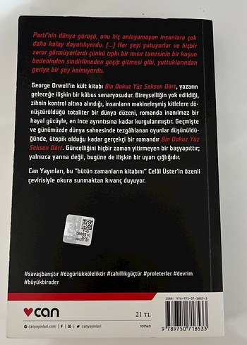 George Orwell - 1984 Roman - Görsel 2