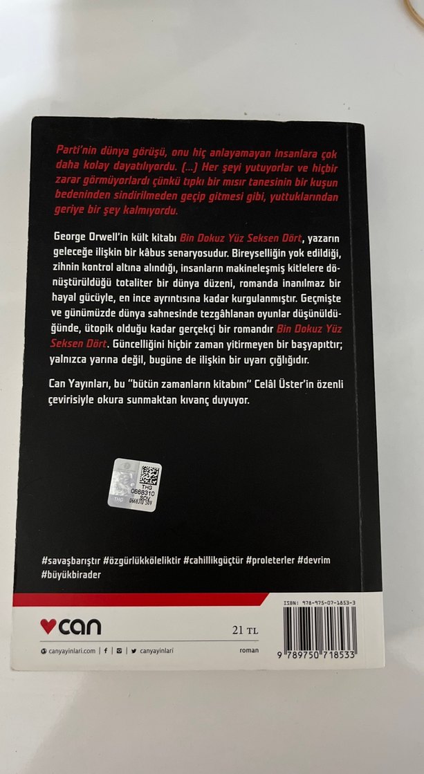 George Orwell - 1984 Roman - Görsel 2