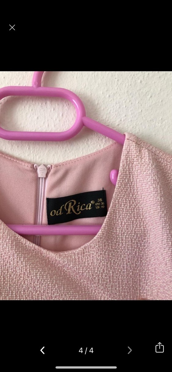 Tesettür Pembe belden oturmalı nişanlık - Görsel 4