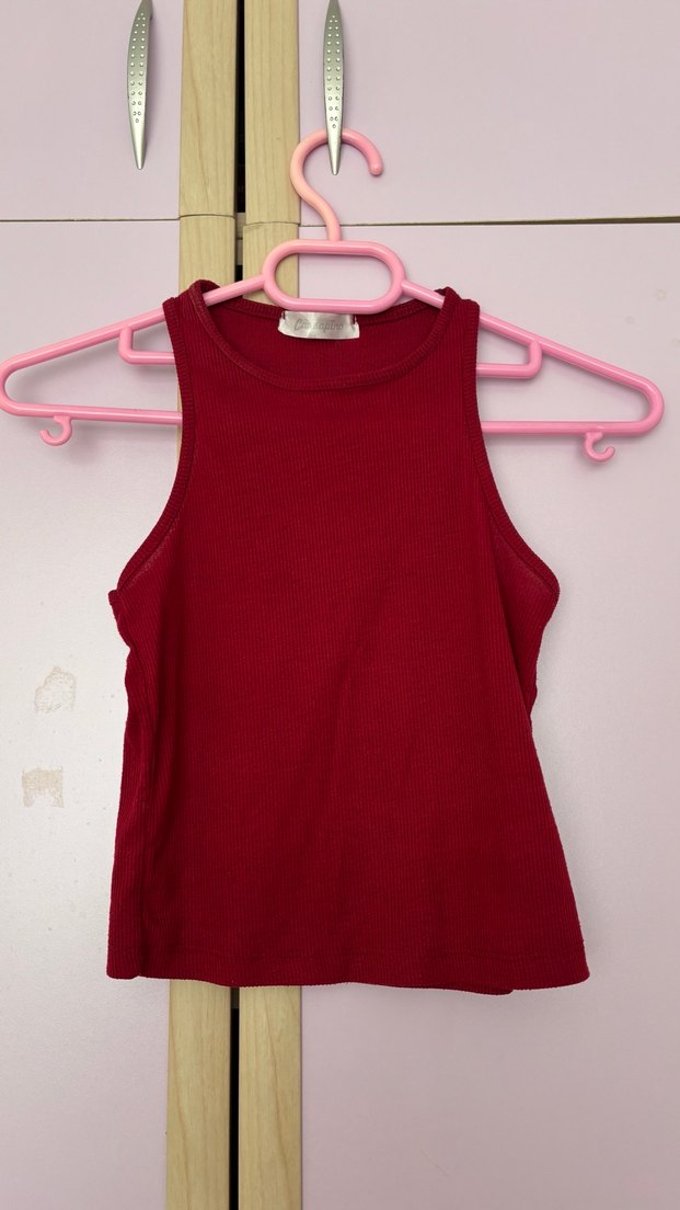 Kırmızı halter Yakalı Kadın Atlet - Görsel 2