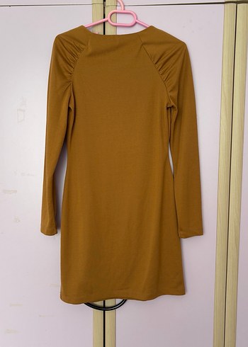 Uzun Kollu Mini vintage Elbise - Görsel 4