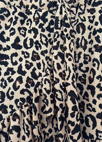 Leopar Desenli Mini Etek - Görsel 2