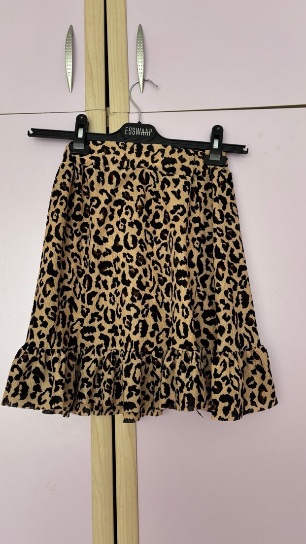 Leopar Desenli Mini Etek - Görsel 4