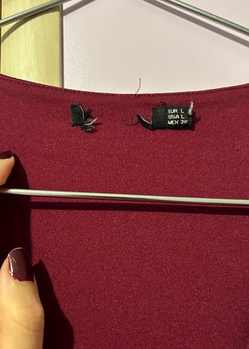 Zara bordo tulum - Görsel 4