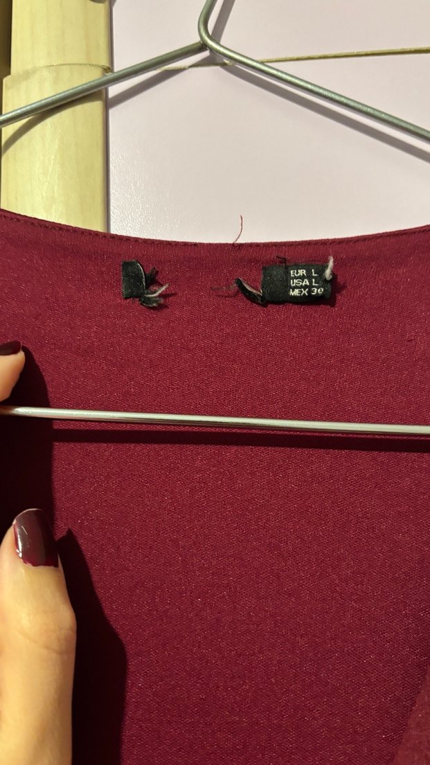 Zara bordo tulum - Görsel 4