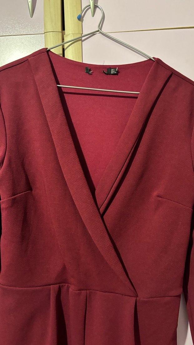 Zara bordo tulum - Görsel 2