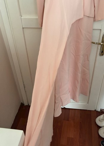 Pudra Pembe Tesettür Abiye - Görsel 8