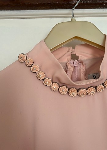 Pudra Pembe Tesettür Abiye - Görsel 5