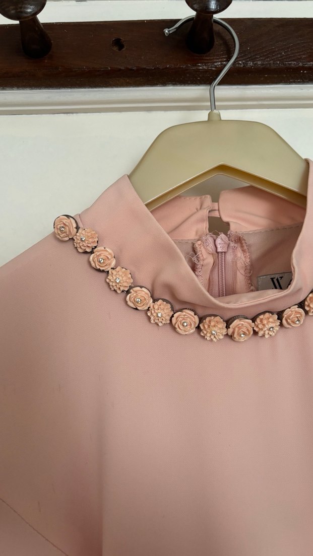 Pudra Pembe Tesettür Abiye - Görsel 5