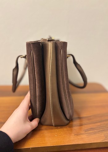 Kahverengi Süet Kadın Çanta - Görsel 3