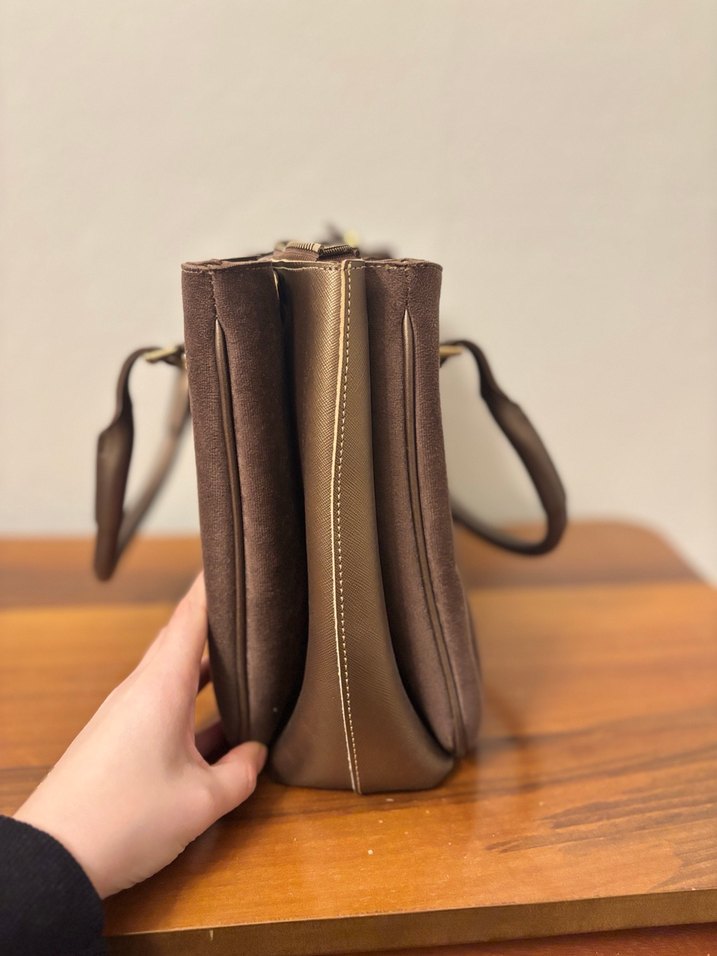 Kahverengi Süet Kadın Çanta - Görsel 3