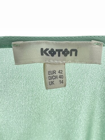 42 Beden yeşil Renk Koton Bluz %70 İndirimli.