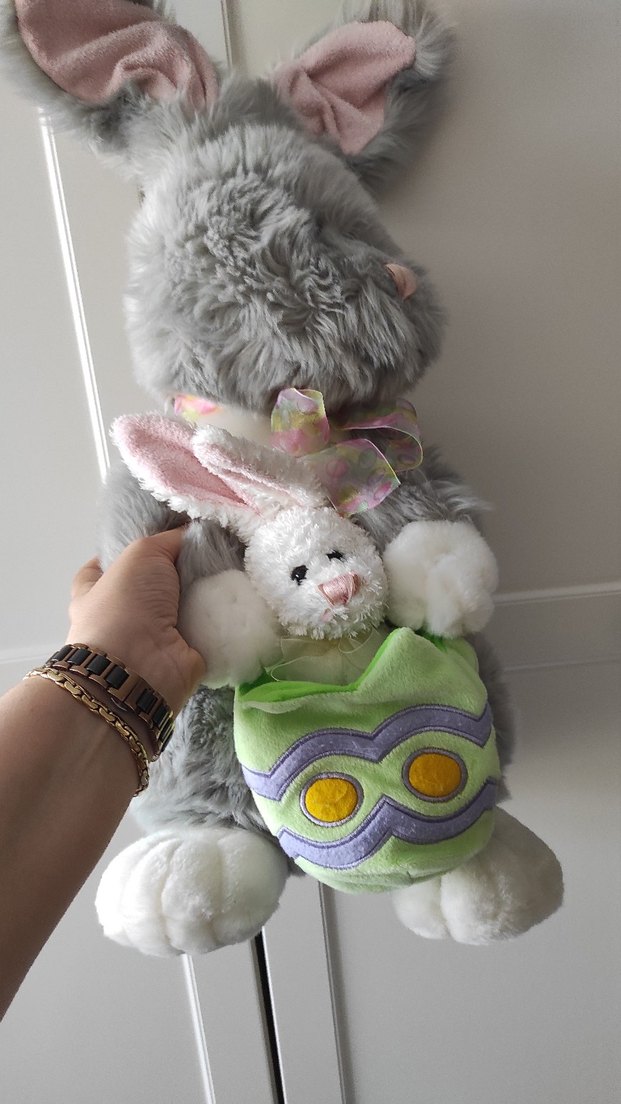 Gri Peluş Tavşan Oyuncak - Görsel 2