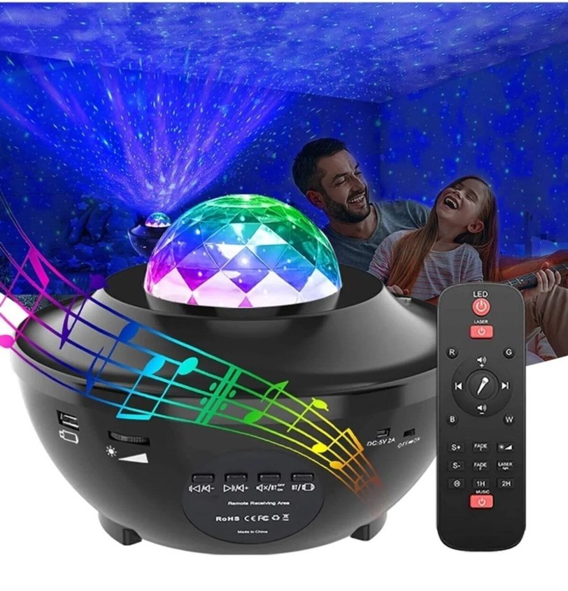 Led Yıldız Bluetooth Hoparlör Usb Projektör - Görsel 4