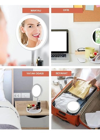 LED Işıklı Makyaj Aynası Beyaz - Görsel 5