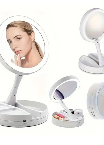 LED Işıklı Makyaj Aynası Beyaz