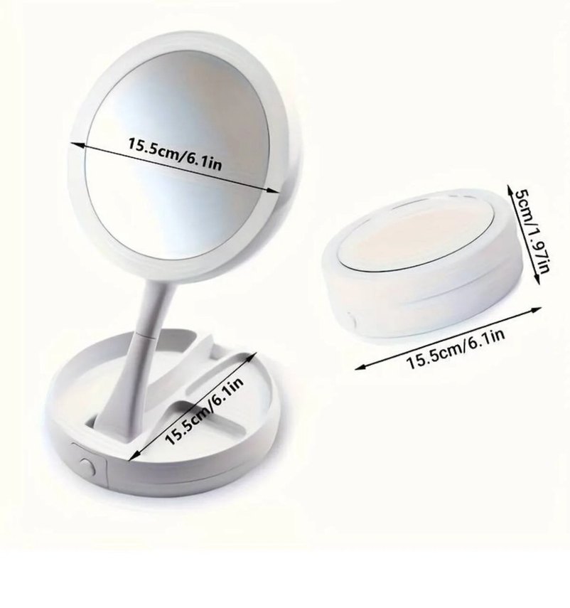 LED Işıklı Makyaj Aynası Beyaz - Görsel 4