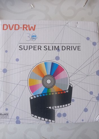 USB 3.0 Çok Renkli Süper İnce DVD-RW Sürücü