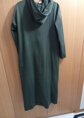 Uzun Kollu Koyu Yeşil Kadın Spor ferace - Görsel 3