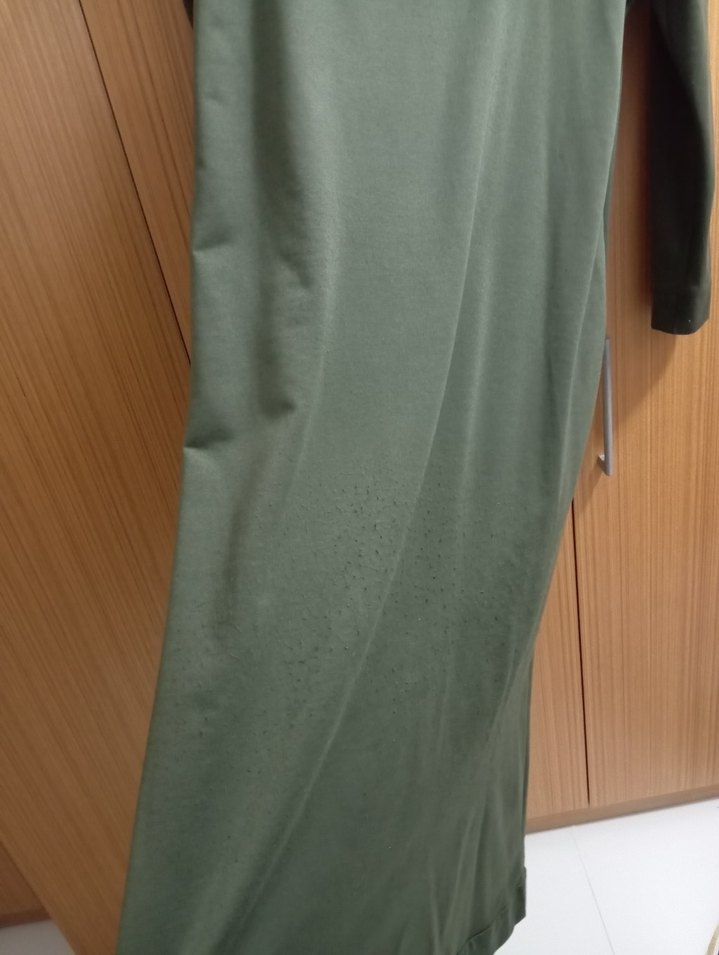 Uzun Kollu Koyu Yeşil Kadın Spor ferace - Görsel 4