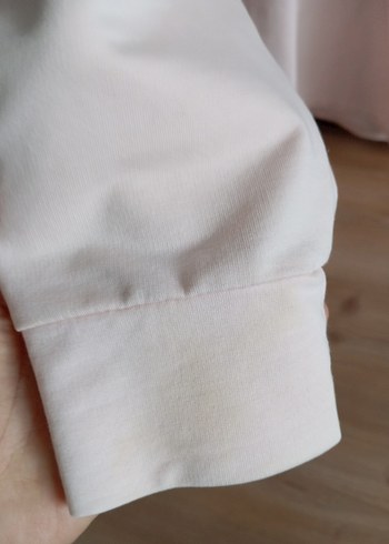 Pamuklu, Baskılı, Uzun Kollu Beyaz Sweatshirt - Görsel 6