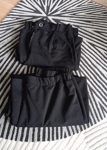 Kadın Siyah  Pilili Rahat Pantolon - Görsel 3