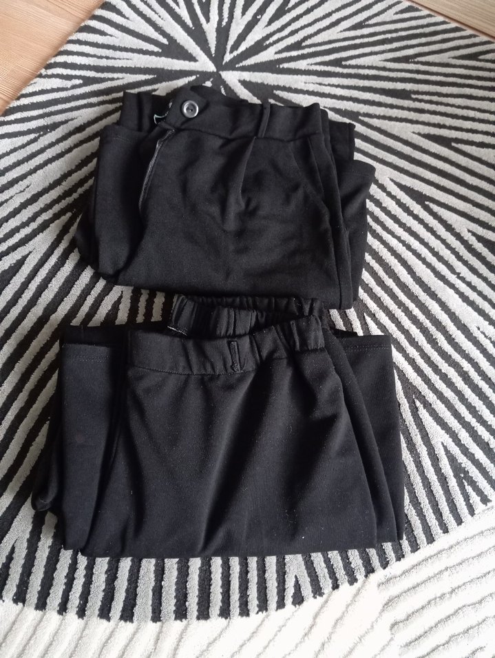 Kadın Siyah  Pilili Rahat Pantolon - Görsel 3