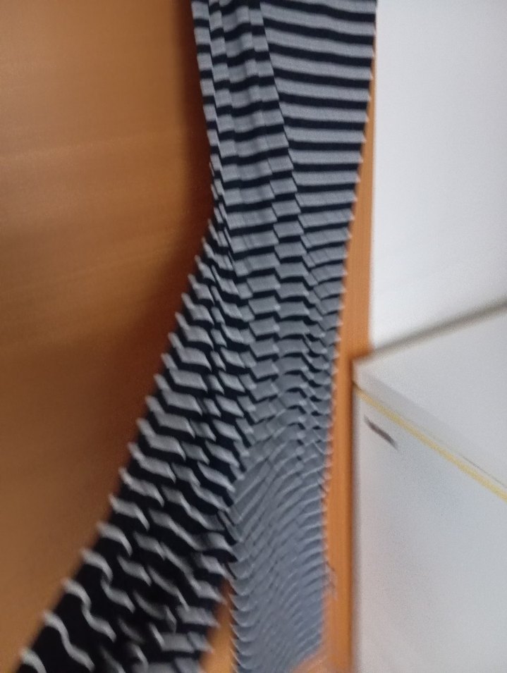 Çizgili Mavi Uzun Askılı Elbise - Görsel 3