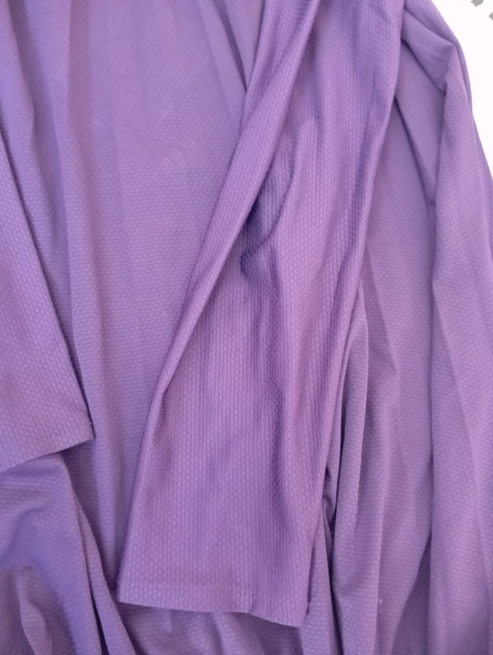 Uzun Mor Saten Salaş Elbise - Görsel 4