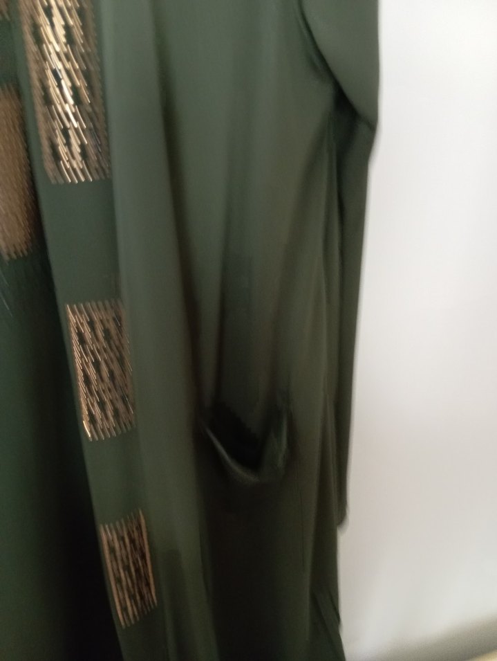 Yeşil Uzun taşlı Kollu üçlü takım - Görsel 4