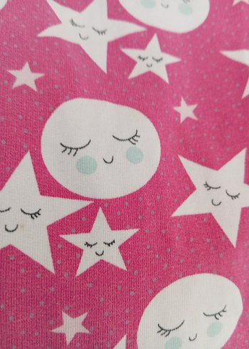 Kız Çocuk Pembe Desenli Pijama Üstü - Görsel 2