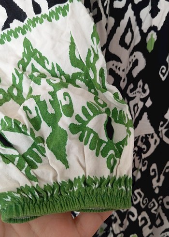 Püsküllü V Yaka Bohem Uzun Elbise - Görsel 3