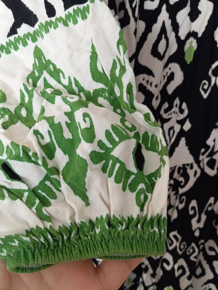 Püsküllü V Yaka Bohem Uzun Elbise - Görsel 3