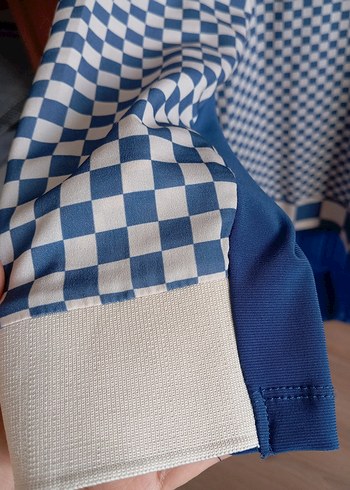 Mavi Kareli Uzun Kollu Salaş Tunik - Görsel 3