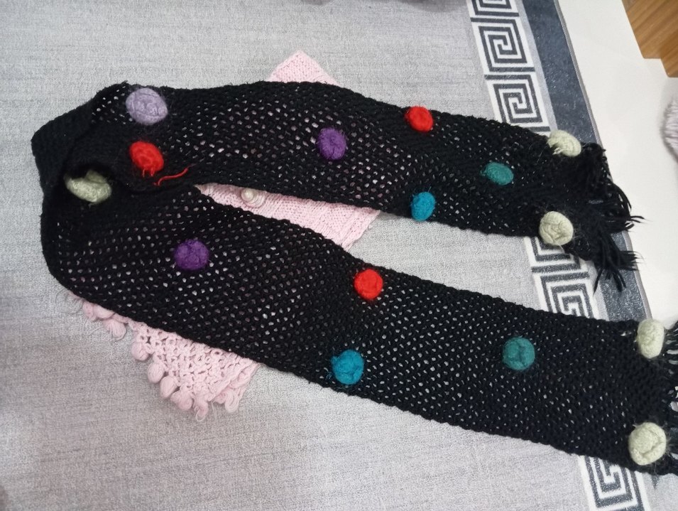 iki tane el örgüsü atkı - Görsel 4