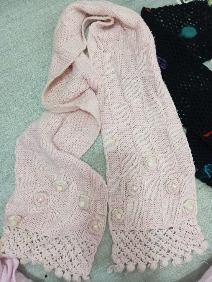 iki tane el örgüsü atkı - Görsel 5