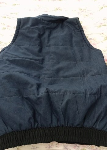 Düğmeli Lacivert Denim  Yelek - Görsel 2