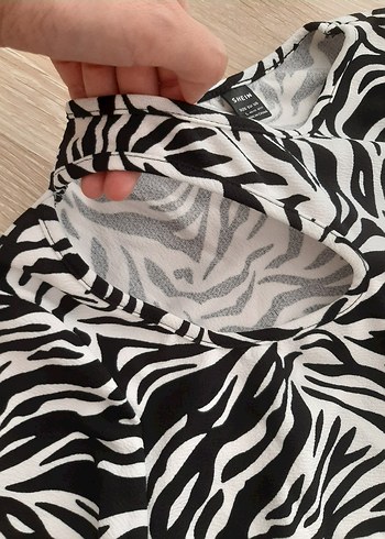 l Beden Zebra Desenli Kadın Bluz